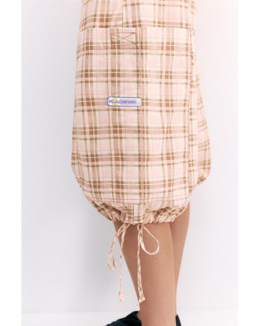 Pull&Bear Pink Pleasures X Stwd Check Cargo Bermuda Shorts