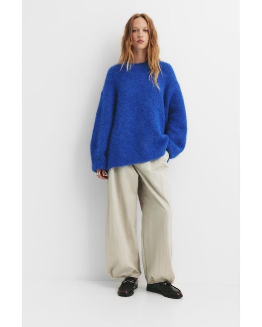 Pull&Bear Blue Oversize-Pullover