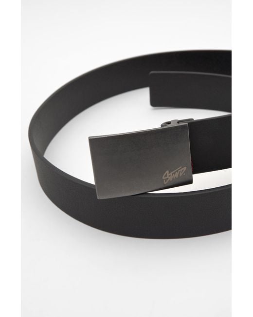 Pull&Bear White Stwd Topstitch Belt for men