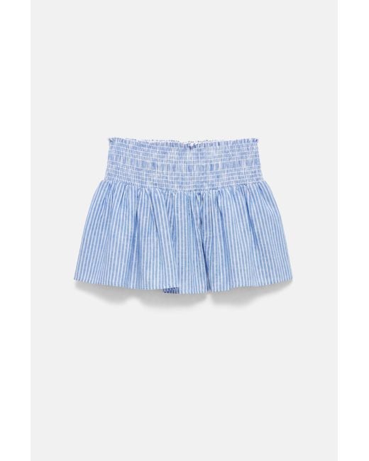 Minijupe Rayée Lin Pull&Bear en coloris Blue