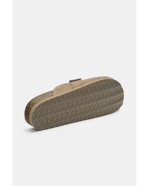 Pull&Bear Black Buckle Clogs for men