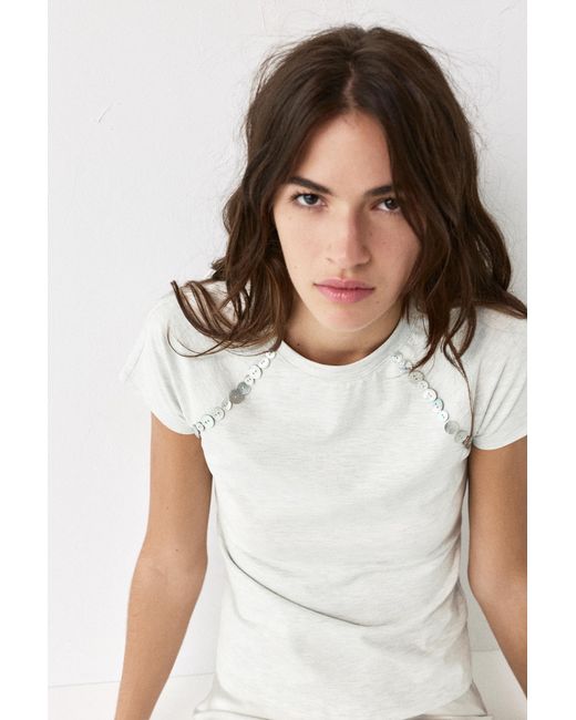 Pull&Bear Multicolor T-Shirt With Button Detail