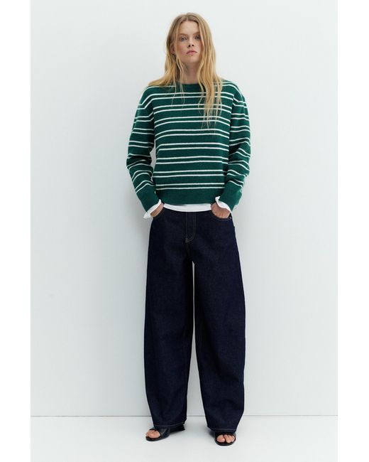 Pullover A Righe di Pull&Bear in Green