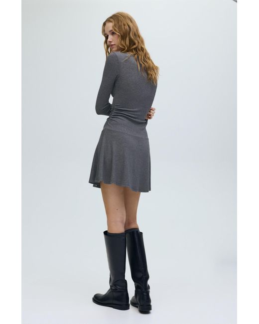 Pull&Bear Gray Soft Touch Short Dress