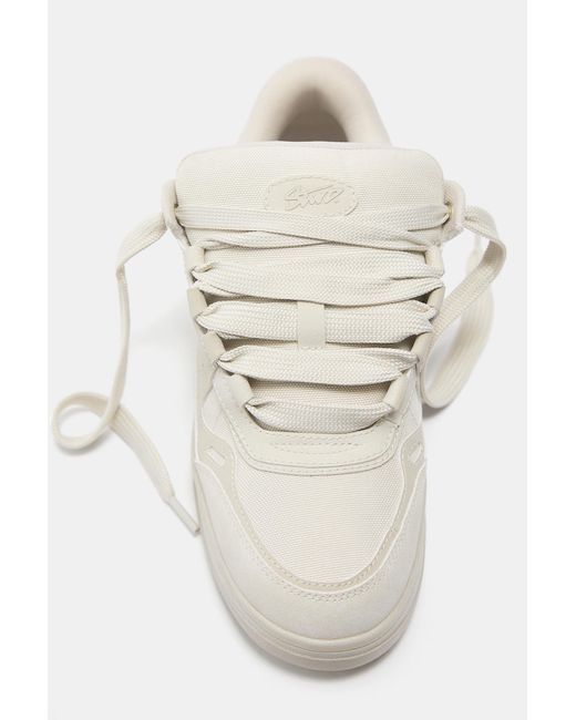 Pull&Bear White Stwd Multi-Piece Skate Trainers for men