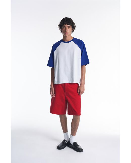 Pull&Bear Gray Baggy Denim Bermuda Shorts for men