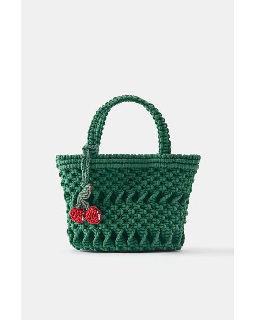 Pull&Bear Blue Embellished Woven Handbag