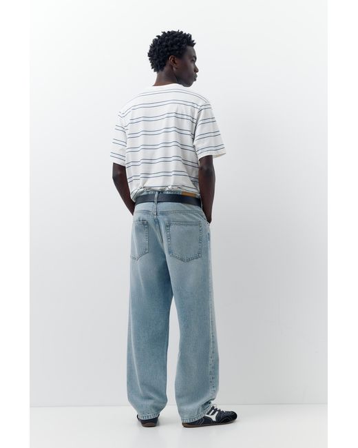 Pull&Bear Blue Baggy Jeans for men