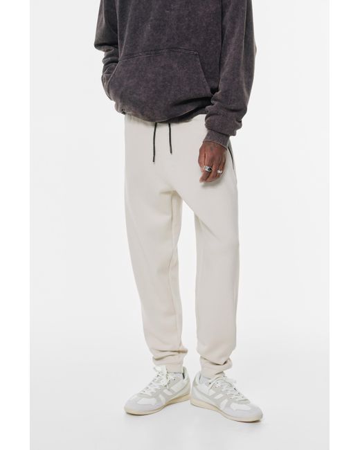 Pull&Bear Interlock-Trainingshose in Black für Herren