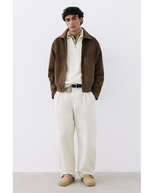 Pull&Bear Jack Van Imitatiesuède in het Brown voor heren