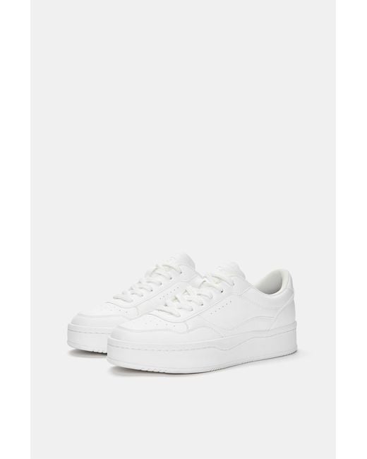 Pull&Bear White Sneaker Mit Volumen