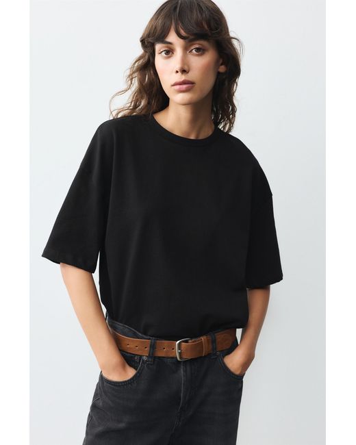 Pull&Bear Blue Oversize Short Sleeve T-Shirt