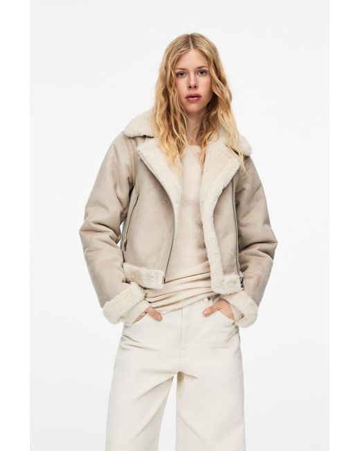 Pull&Bear Natural Double-Faced Short Jacket