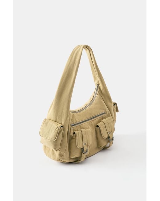 Pull&Bear Blue Multipocket Shoulder Bag