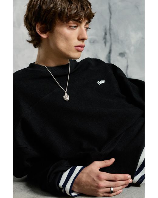 Pull&Bear Black Stwd Round Neck Sweatshirt for men