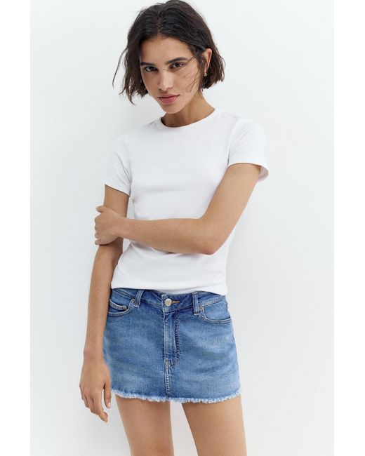 Pull&Bear Blue Denim Skort