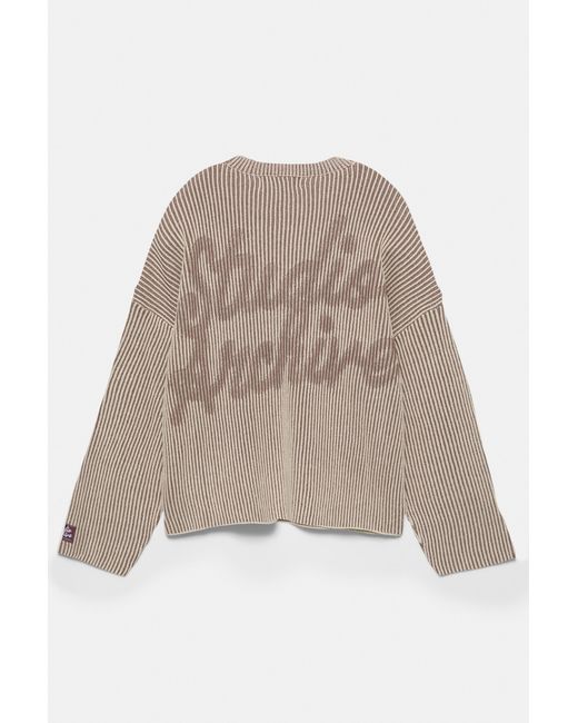 Maglia A Costine Con Filo A Contrasto di Pull&Bear in Gray
