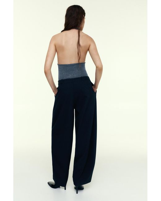 Pull&Bear Black Shimmery Halter Bodysuit