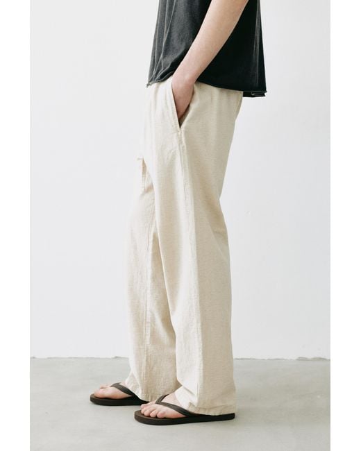 Pull&Bear White Rustic Joggers for men