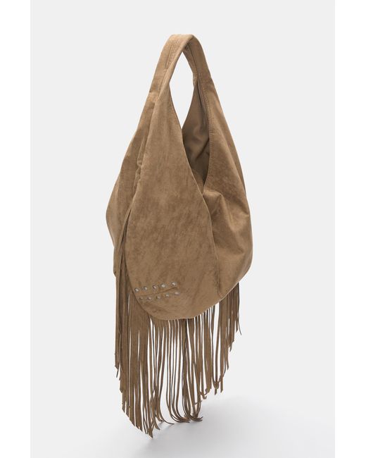 Pull&Bear Multicolor Shopper Mit Fransen
