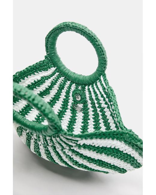 Borsa A Righe Con Ornamento di Pull&Bear in Green