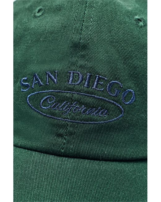 Pull&Bear Green San Diego Embroidered Cap
