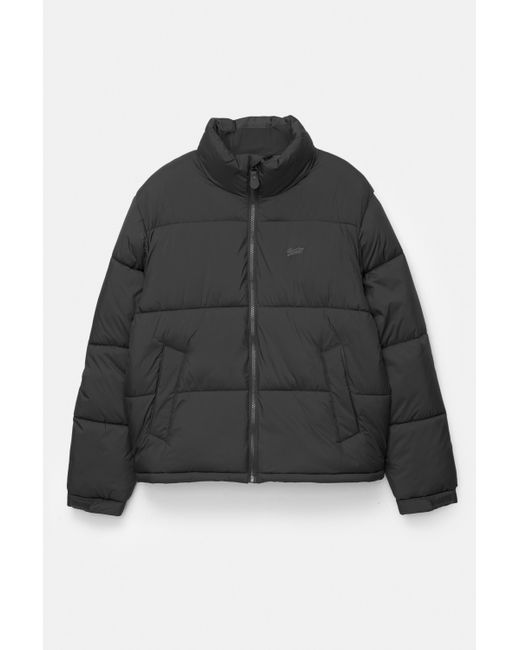 Pull&Bear Gray Stwd Padded Jacket for men