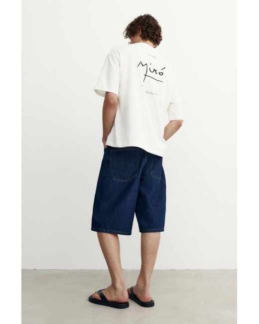 Pull&Bear Black Miró Relaxed Fit T-Shirt for men