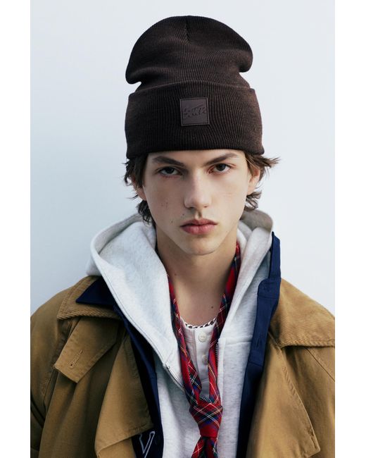 Pull&Bear Beanie-Mütze in Brown für Herren