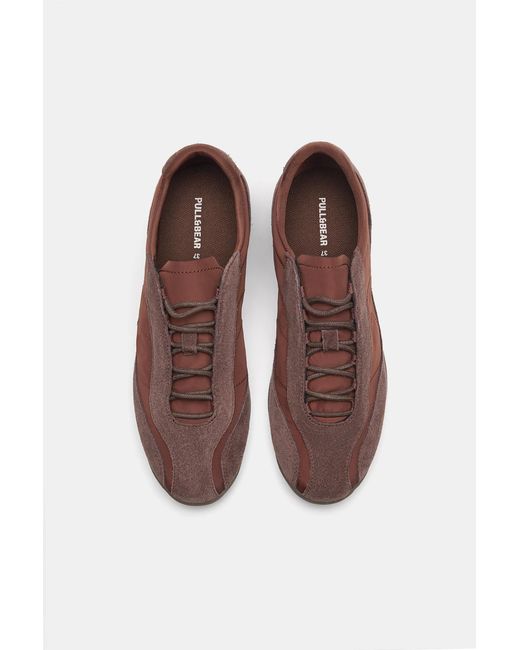 Pull&Bear Black Leather Trainers