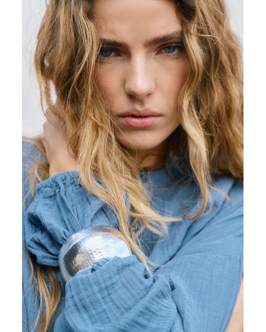 Bracelet Texturé Pull&Bear en coloris Metallic