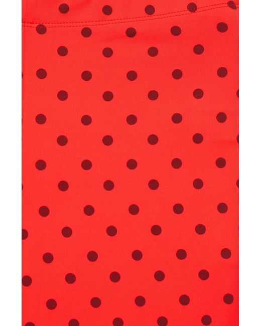 Pull&Bear Capri Legging Met Stippen in het Red
