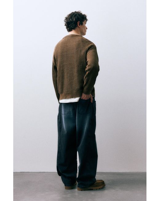 Pull&Bear Brauner Pullover Autonomous in Black für Herren