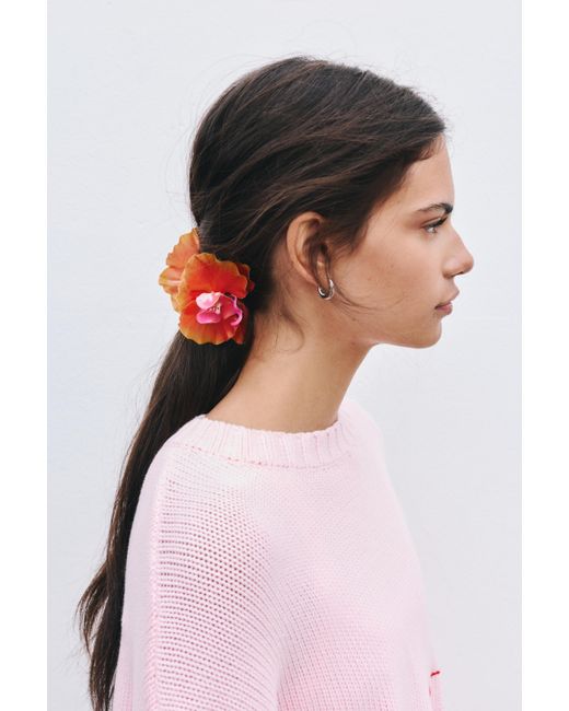 Pull&Bear Red Flower Hair Clip