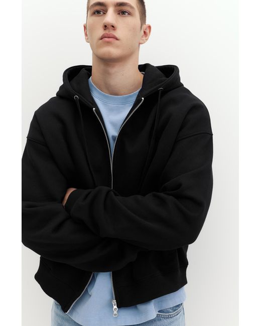 Sweat À Capuche Zippé Pull&Bear pour homme en coloris Black