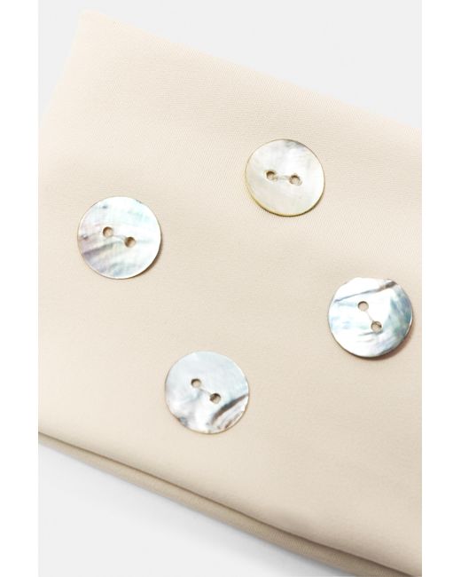 Pull&Bear White Elastic Headband With Buttons