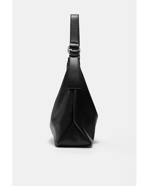 Pull&Bear Black Ring Tote Bag