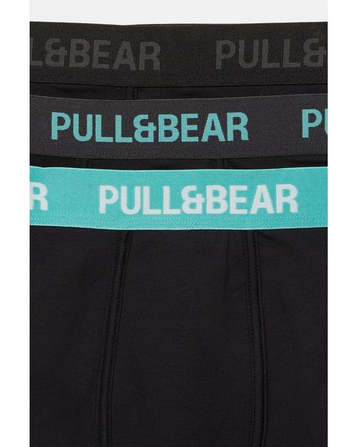 Pull&Bear Black Pack Of 3 Boxers for men
