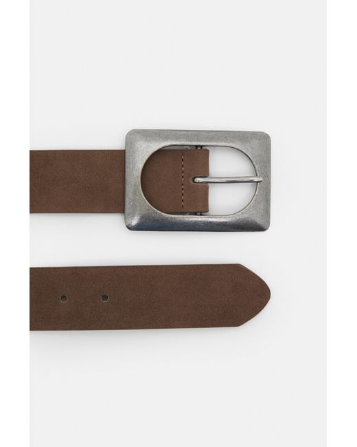 Pull&Bear Brown Belt With A Large Buckle