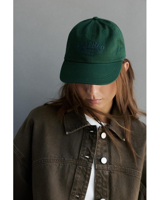 Pull&Bear Green San Diego Embroidered Cap