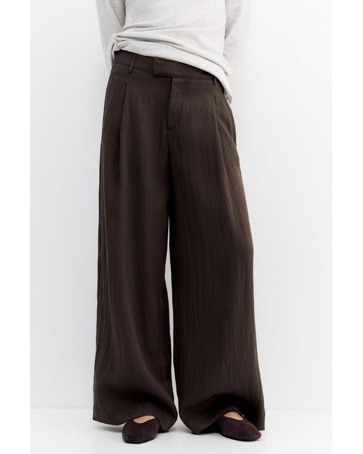 Pull&Bear Brown Darted Smart Trousers