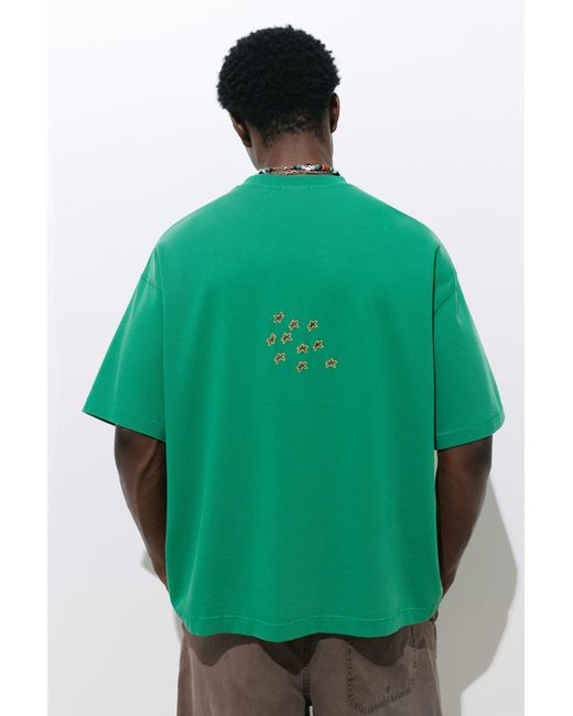 Pull&Bear Green Stwd Star T-Shirt for men
