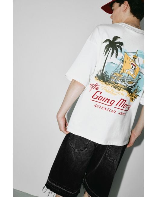 Pull&Bear Gray One Piece Relaxed Fit T-Shirt for men