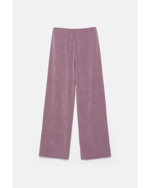 Pull&Bear Rechte Bambula Broek in het Purple