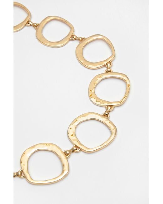 Pull&Bear Black Metallic Circles Belt