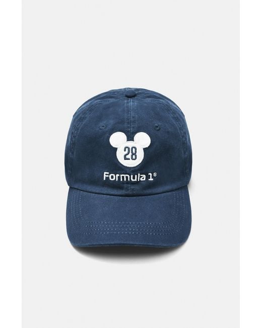 Pull&Bear Blue Disney X F1 Cap Mit Print