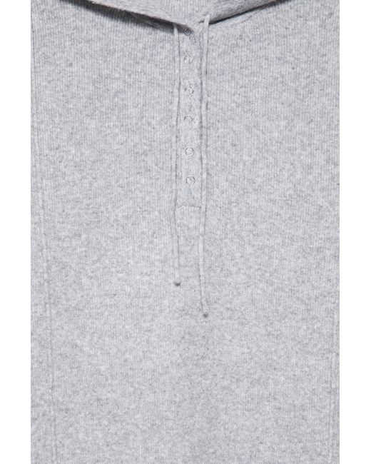 Pull À Capuche Et Boutons Pull&Bear en coloris Gray