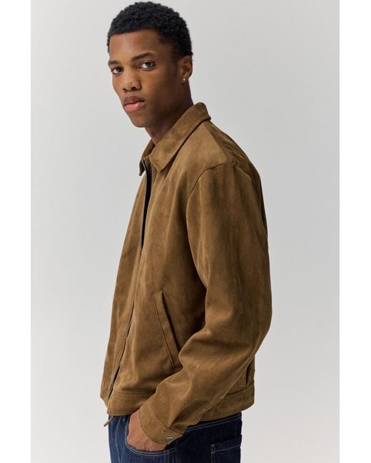 Pull&Bear Gray Faux Suede Jacket for men