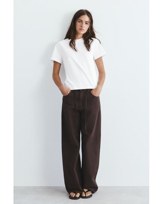Pull&Bear White Short Sleeve 100% Cotton T-Shirt