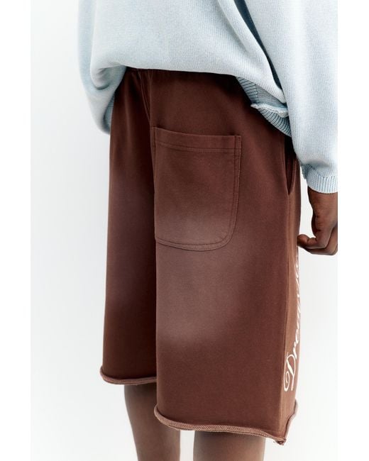 Pull&Bear Skater Joggingbermuda Met Print in het White voor heren